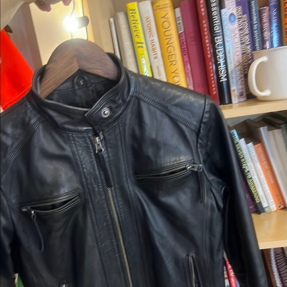 Black Lightweight Shirt Jacket with Stand-Up Collar